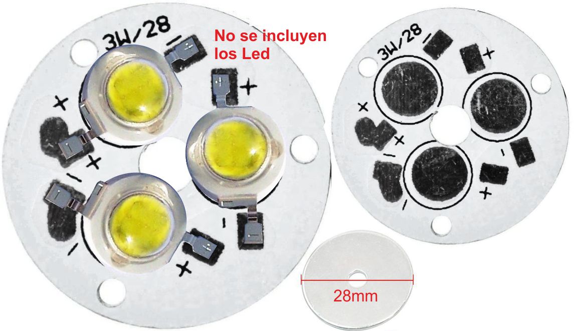 Pcb 3 Led 28mm