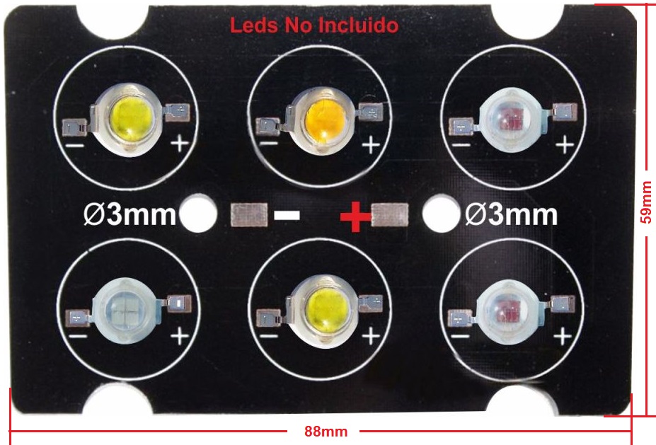 PCB 6led 1-3w