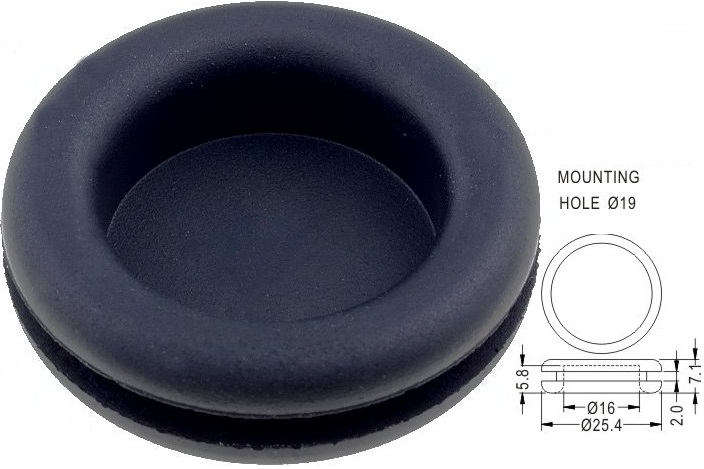 Pasacables ciego 19mm