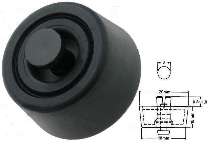 Pies de goma 20x18mm