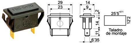 Portafusible de panel
