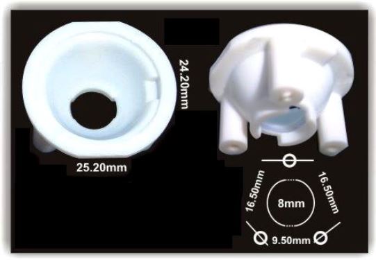 Reflector 3 patas Blanco sin aro