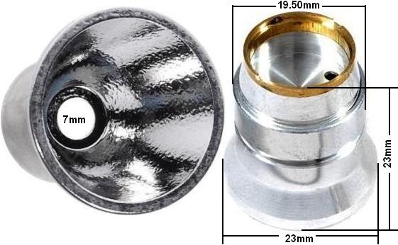 Reflector 23x23mm Text