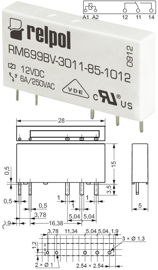 Rele extraplano RM699