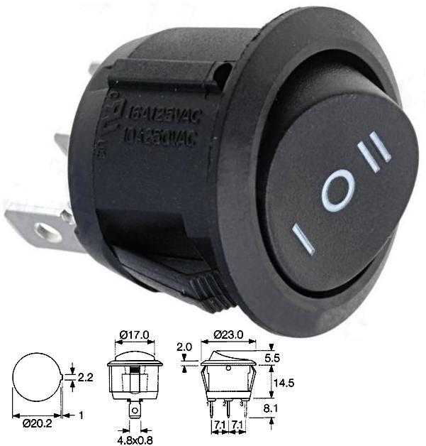 Interruptor basculante 3pos