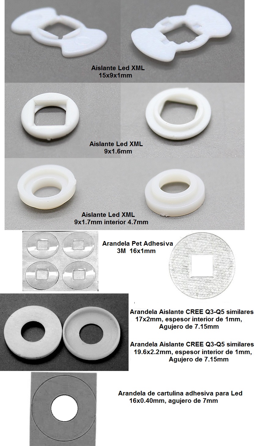 Separadores para led de Linternas