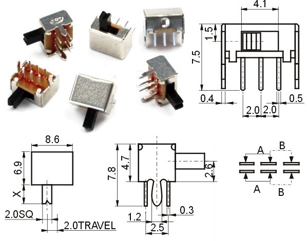 Slide switch-22d07