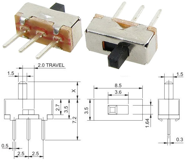 Switch 8.5 x 3.5 x 3.5mm