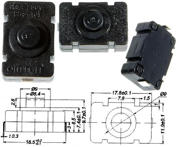 Switch 18x12x9.50mm On-Off