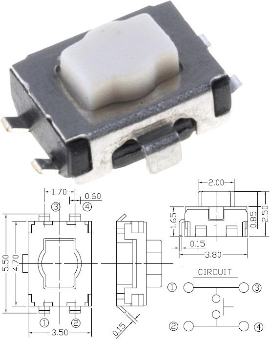T.Switch 4.7x3.5x2.5mm