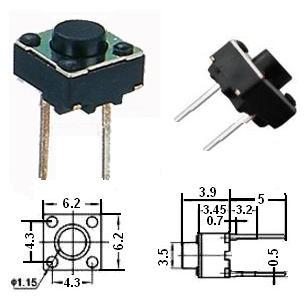 Tact switch de 6x6 2p