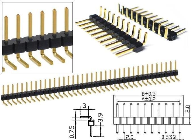 Tira postes 2mm 90º