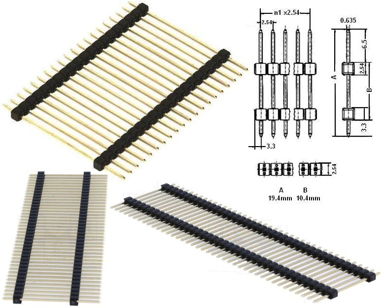 Tira postes 2.54-19mm