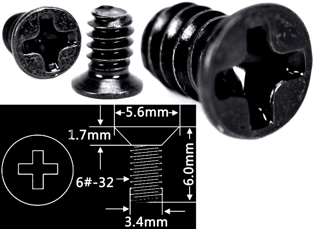 Tornillos 6-32 UNC-3.5x6mm