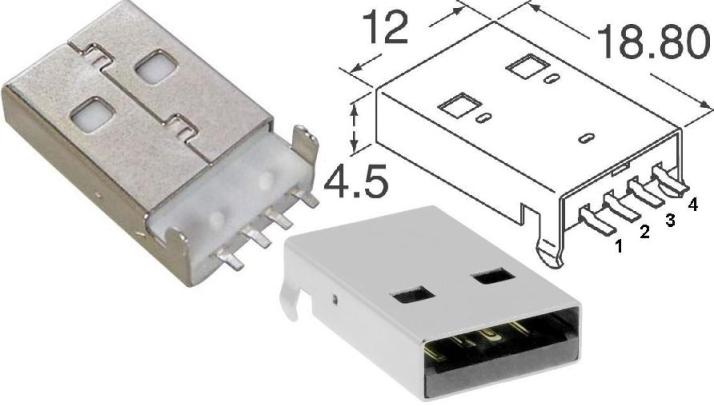 USB A smd