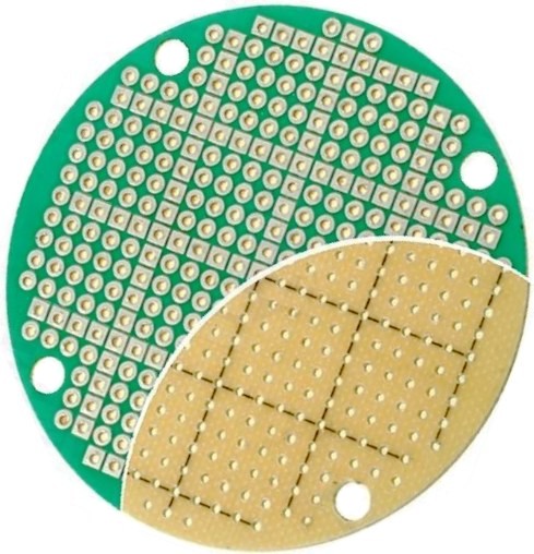Pcb perforado redondo 60mm